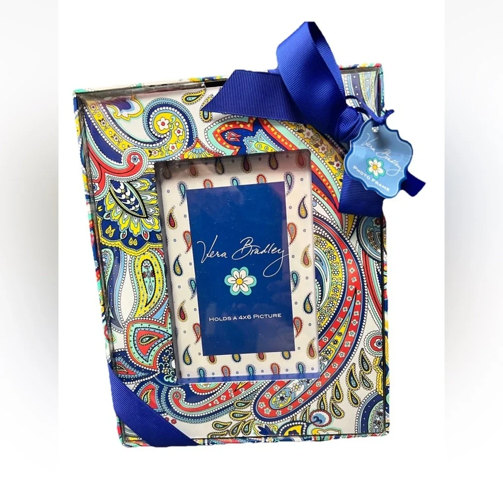 Vera Bradley Marina Paisley Picture Frame & Memo Set.